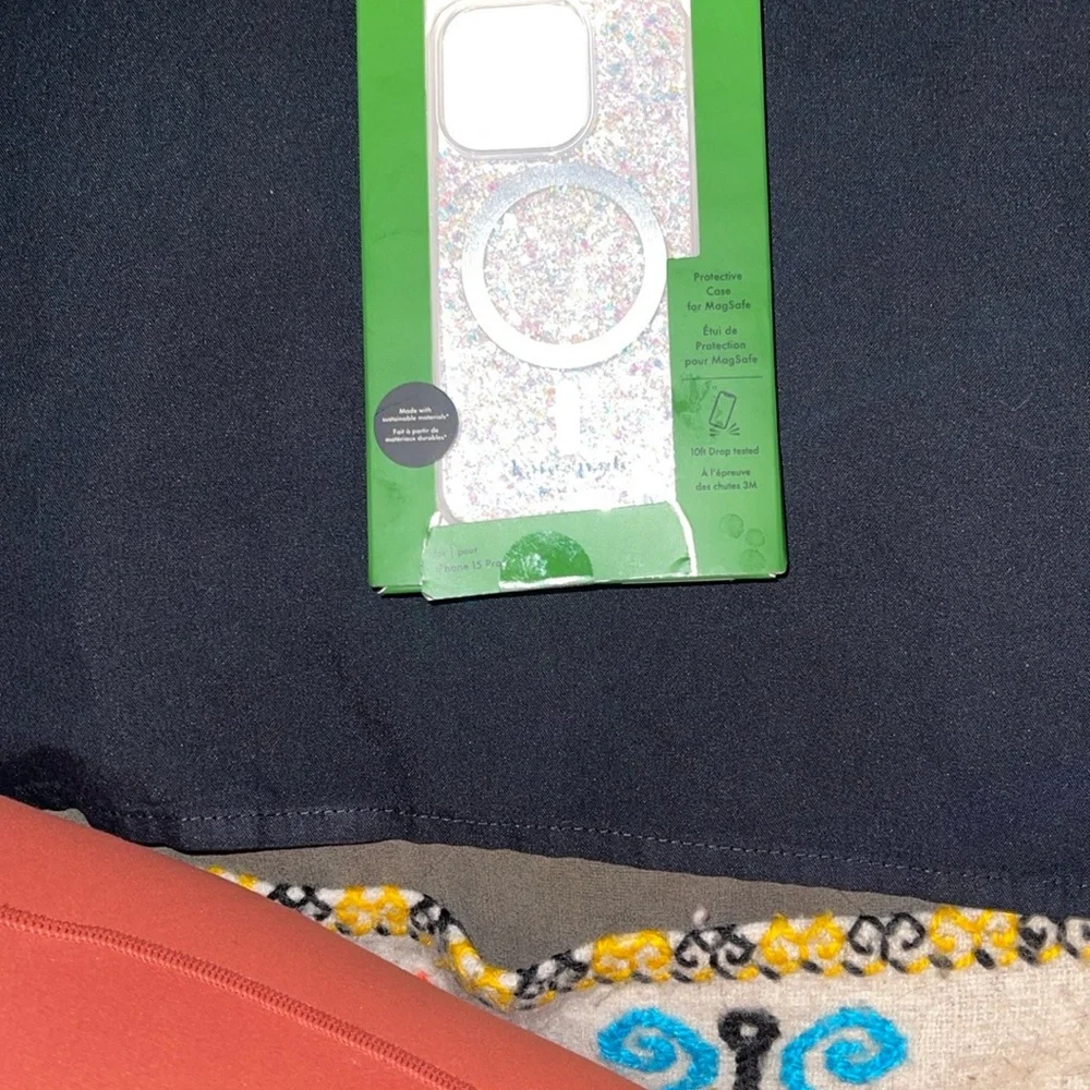Kate Spade Silver Sparkle iPhone Case with Grip